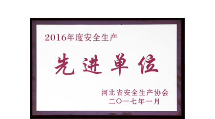 集團公司榮獲河北省2016年度安全生產先進單位稱號